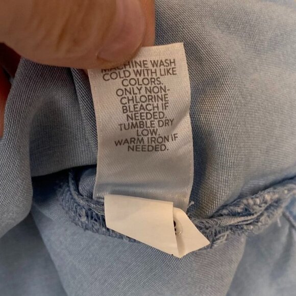 J. Jill Women's Light Blue Bell Sleeve Blouse Size M Flowy Lightweight Top With - Picture 6 of 10